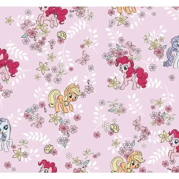 Baumwollstoff Men kleines Poney Rosa – Hasbro Letzte Chance