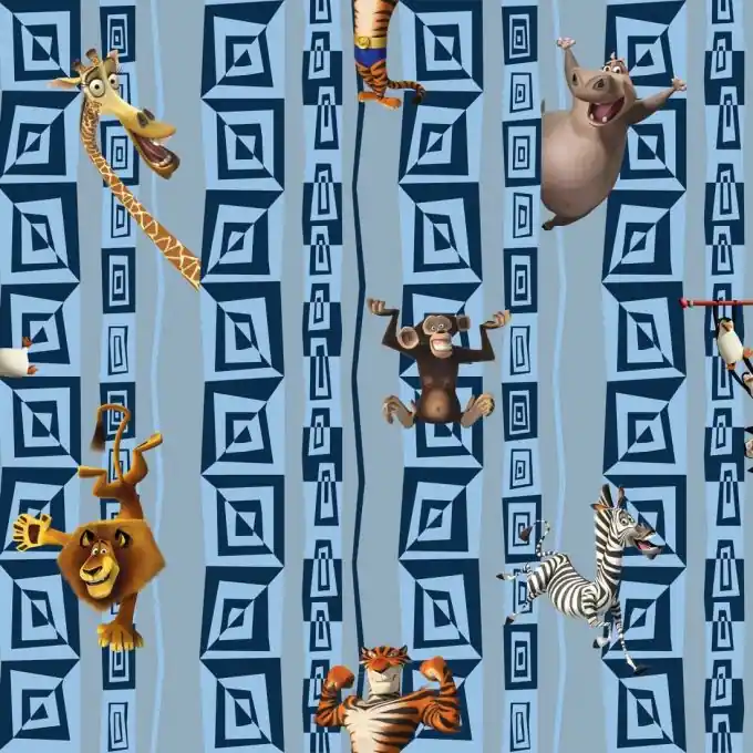 Neue Kollektion Madagaskar Baumwollstoff Blau 140cm Breit