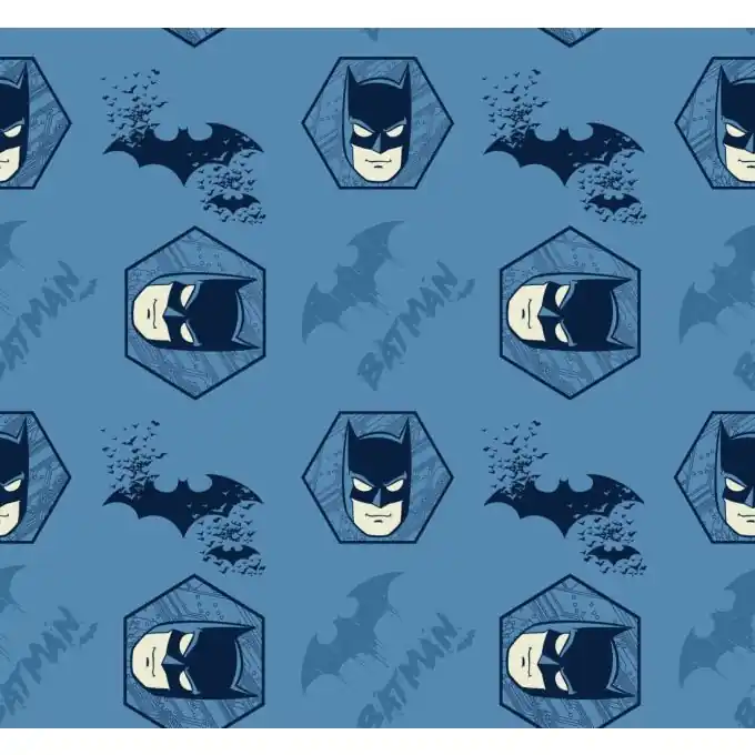 Letzte Chance Baumwollstoff Batman Blau