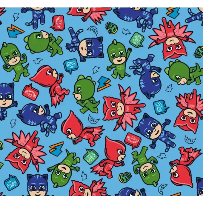 Kostenloser Rückversand Baumwollstoff Pyjamahelden Blau – Hasbro