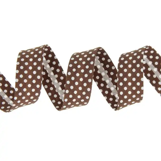Beliebt Gepunktetes Schrägband, braun 20 mm