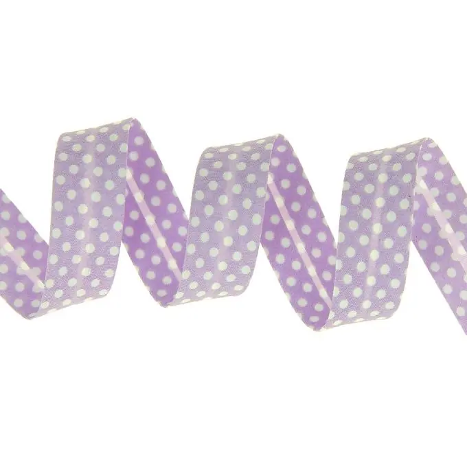 Heißes Angebot Gepunktetes Schrägband, violett 20 mm