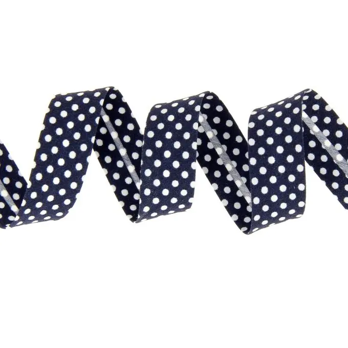 Sichere Zahlung Gepunktetes Schrägband, marineblau 20 mm