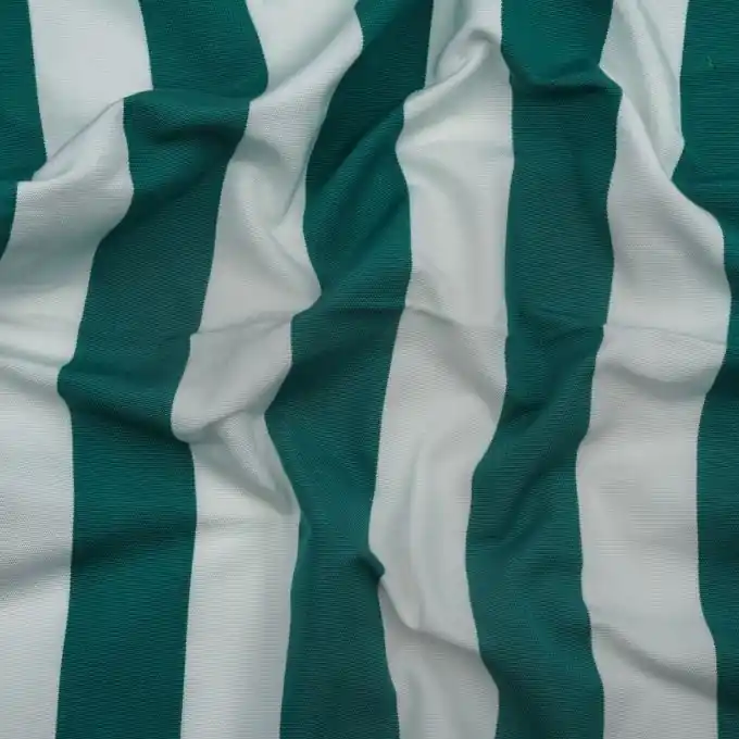 Kostenloser Versand Liegestuhlstoff Anti-UV Streifen Weiß/Blau 44 cm