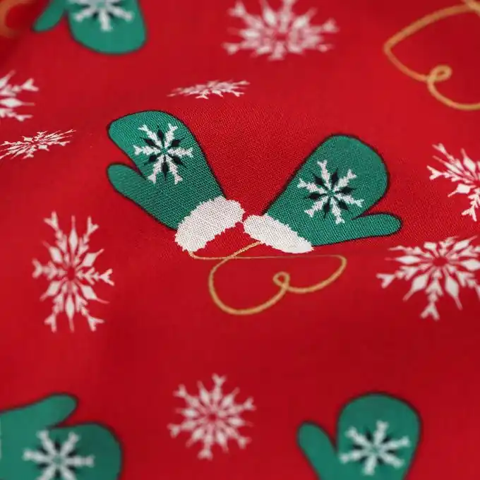 Weihnachtsstoff warme Handschuhe rot Kostenloser Versand