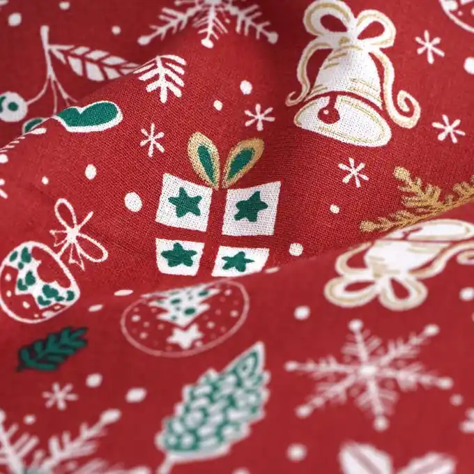 Weihnachtsstoff Crillon rot Gleich Bestellen