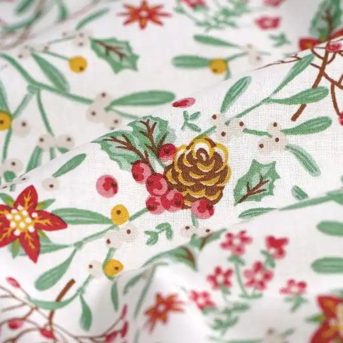 Günstig Weihnachtsstoff Spirit weiß