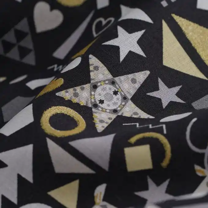 Weihnachtsstoff Sacha anthrazit Top-Qualität