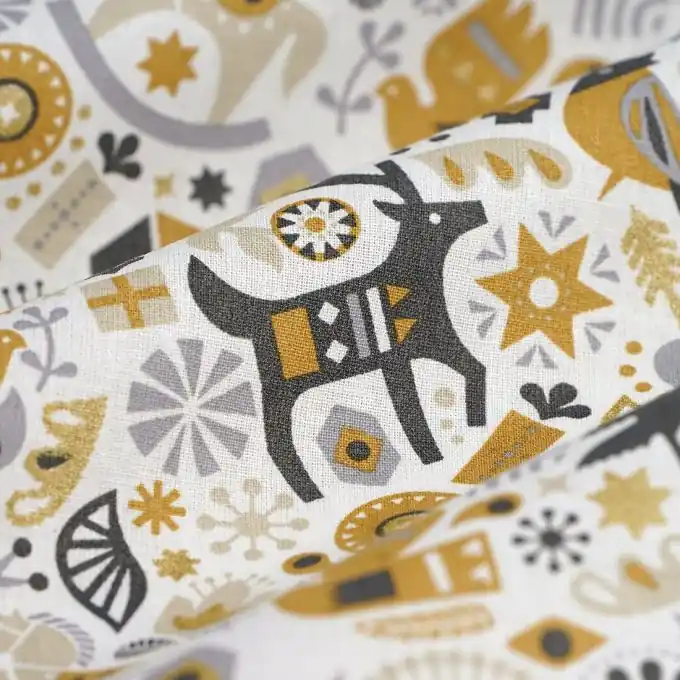 Weihnachtsstoff Boréal grau Jetzt Kaufen