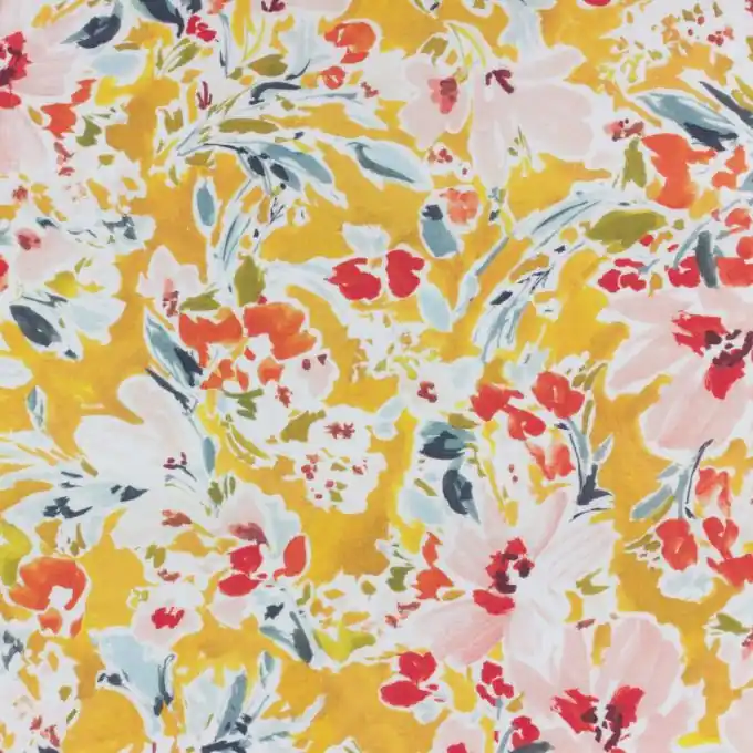 Sofort Bestellen Baumwoll-Popeline Dashwood gelb Aquarell aus dem Waldleben