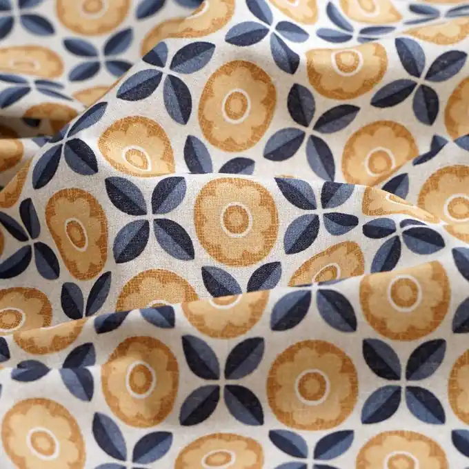 Cretonne Mania Blau/Gelb Neu Im Sortiment