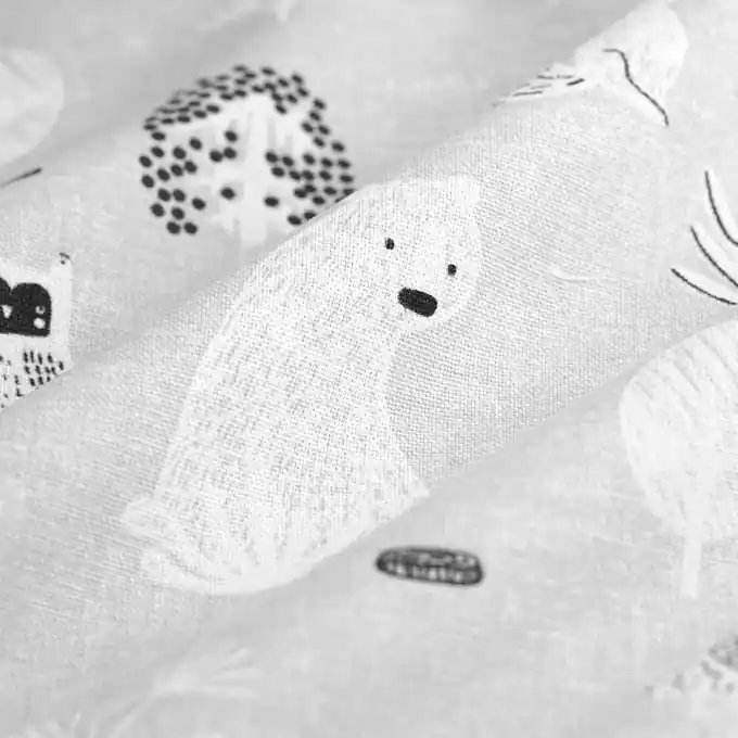 Begrenztes Angebot Dicker Baumwollstoff Nordpol grau