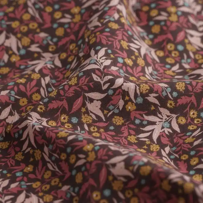 Knallerangebot Cretonne-Stoff Blumen Kimia altrosa