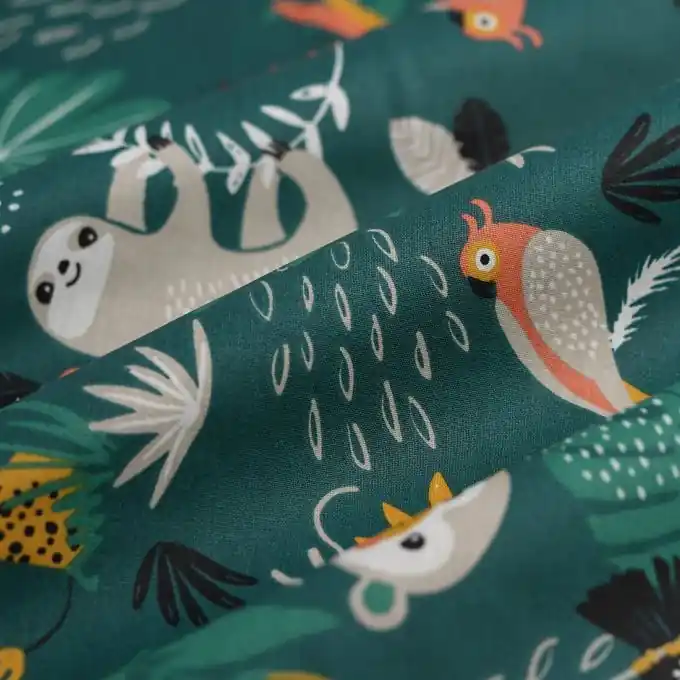 Beschichteter Cretonne-Stoff Papaya grün Sichere Zahlung