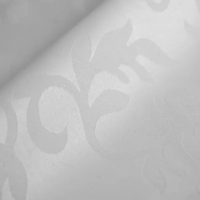 Damaststoff Tischdecke Benito weiß Begrenztes Angebot