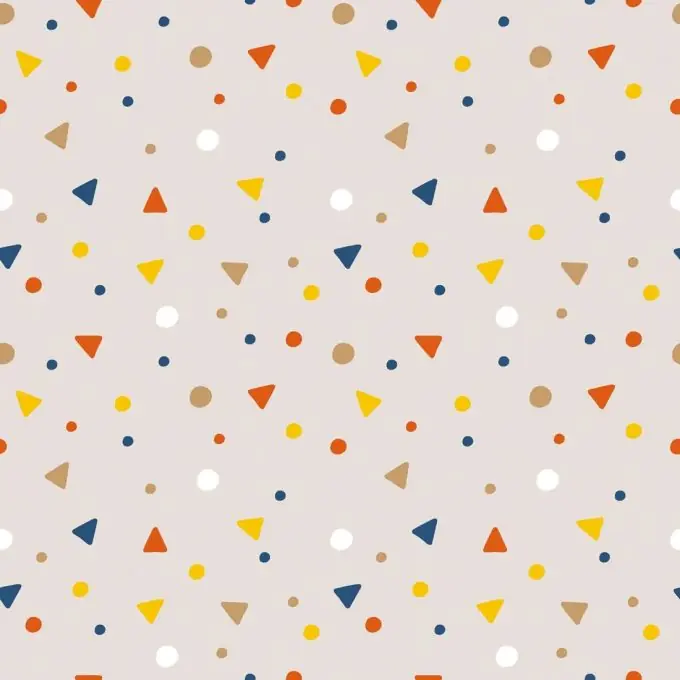 Meistverkauft Jersey-Muster mit Dreiecken und Punkten in Beige