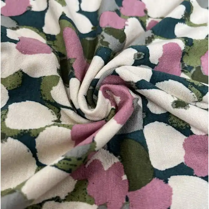 Viskosejersey Flecken rosa grün Bestseller