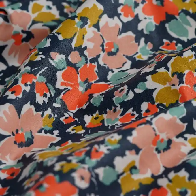 Beschichteter Cretonne-Stoff Blumenduft blau Meistverkauft