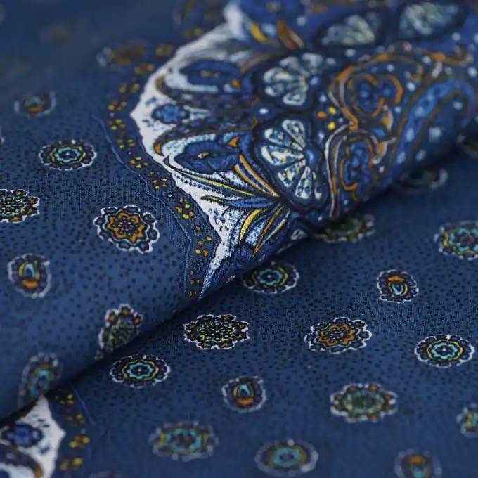 Povencestoff Saou Marineblau Aktuell