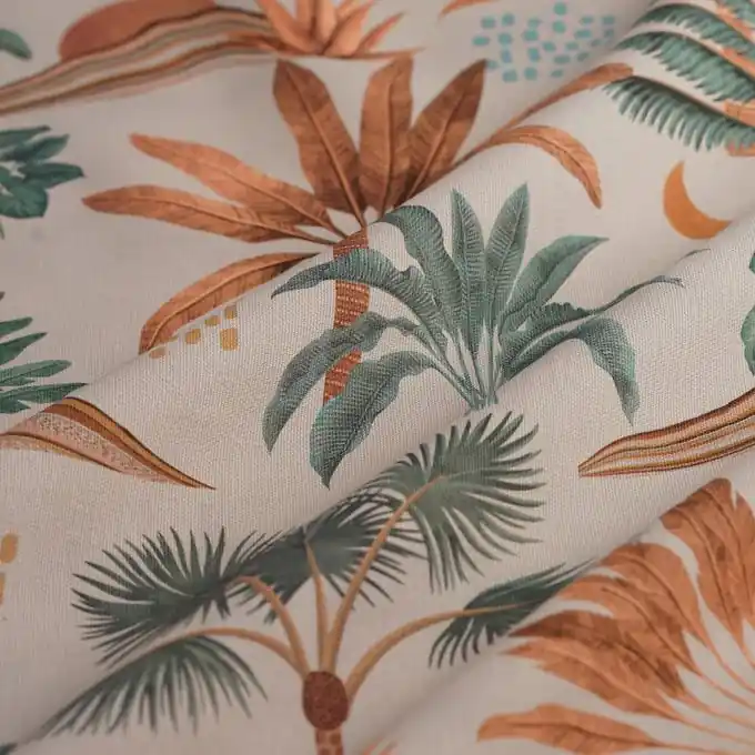 Wochenendangebot Dekostoff Halbpanama üppige Natur beige