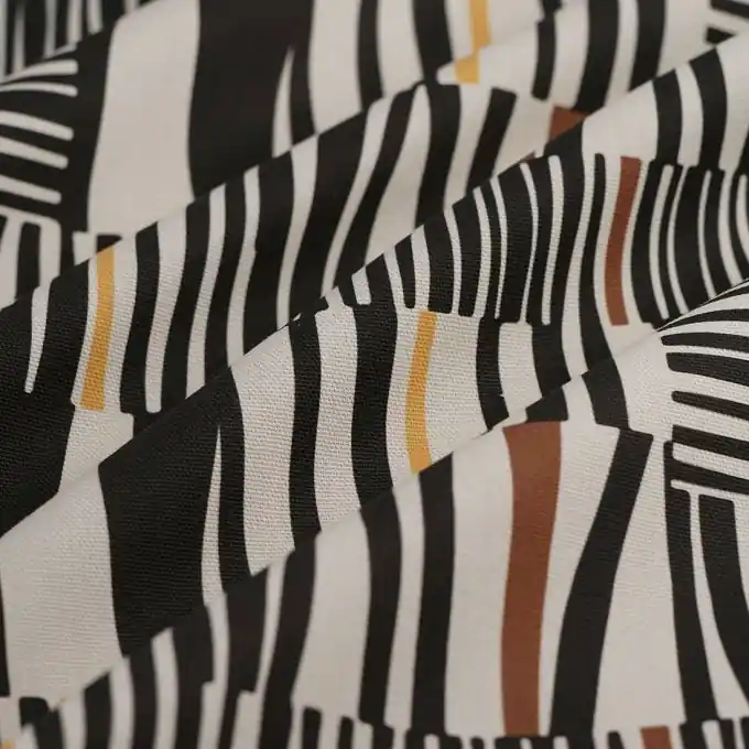 Markenprodukt Dekostoff Halbpanama dicke Linien schwarz