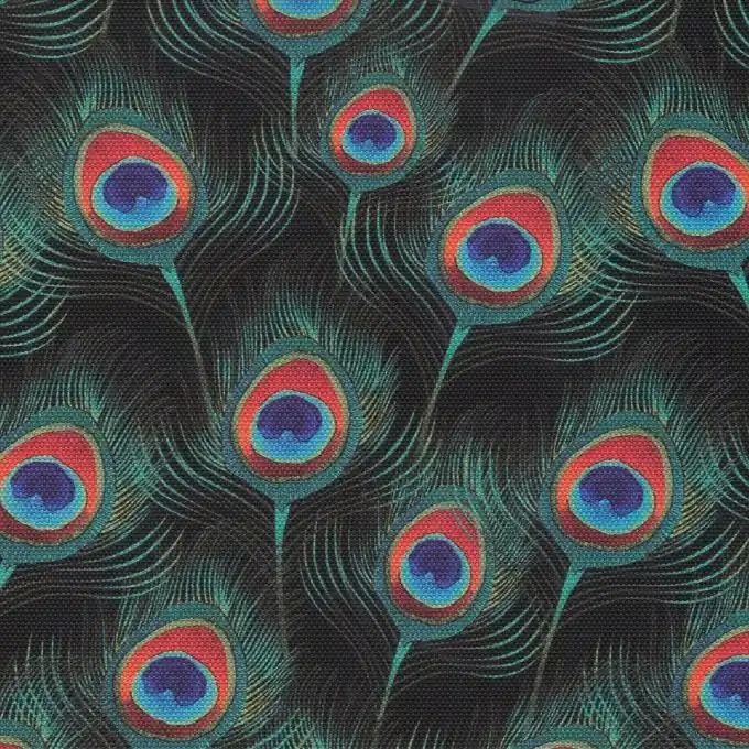 Neuheit Kunstleder Pfauenschwanz Schwarz