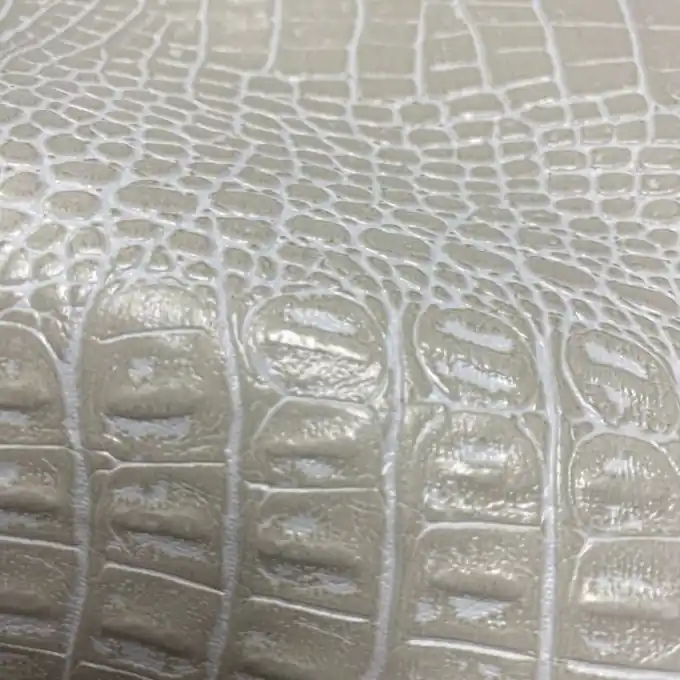 Mega-Angebot Krokodil Kunstleder Beige 140cm Polsterstoff