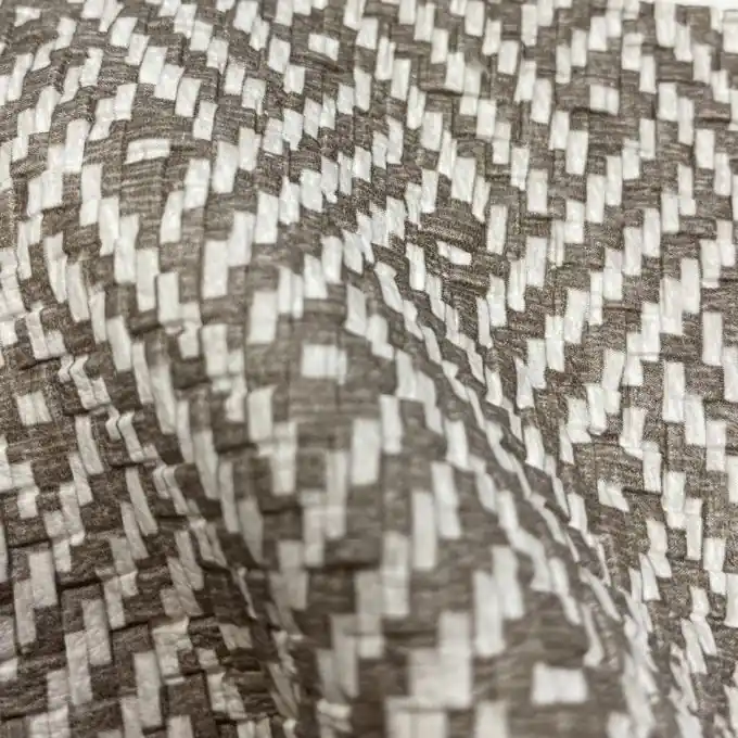 Outdoor Kunstleder Grau-Weiß 140cm – Oeko-tex Polsterstoff Preiswert