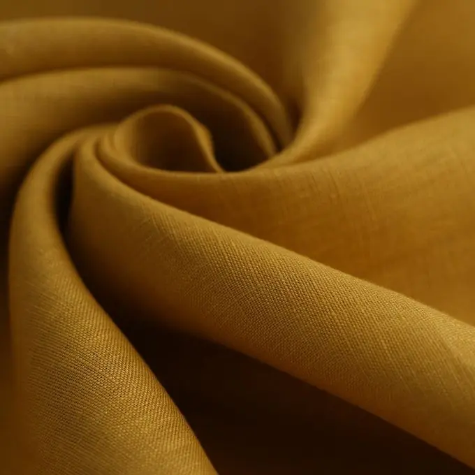 Leinenstoff gewaschen gelb-braun Direkt Vom Hersteller