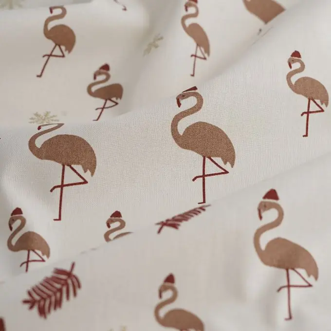 Cretonne-Stoff weihnachtliche Flamingos Gleich Bestellen