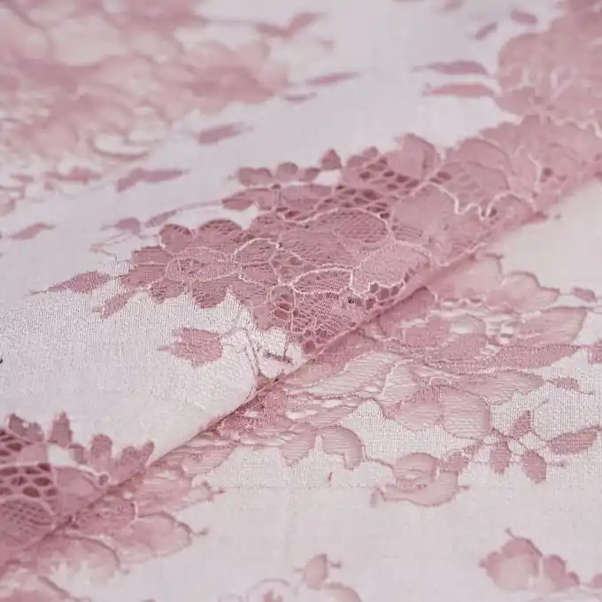 Markenprodukt Netzstoff Blumen rosa