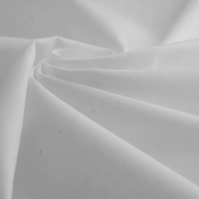 Schneller Versand Popeline Baumwolle Polyester recycelt Weiß