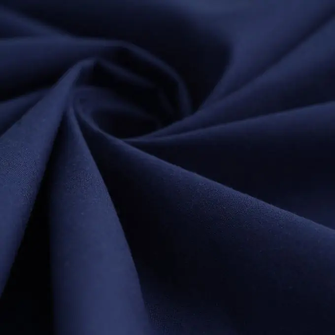 Popeline Baumwolle Polyester recycelt Marineblau Direktkauf