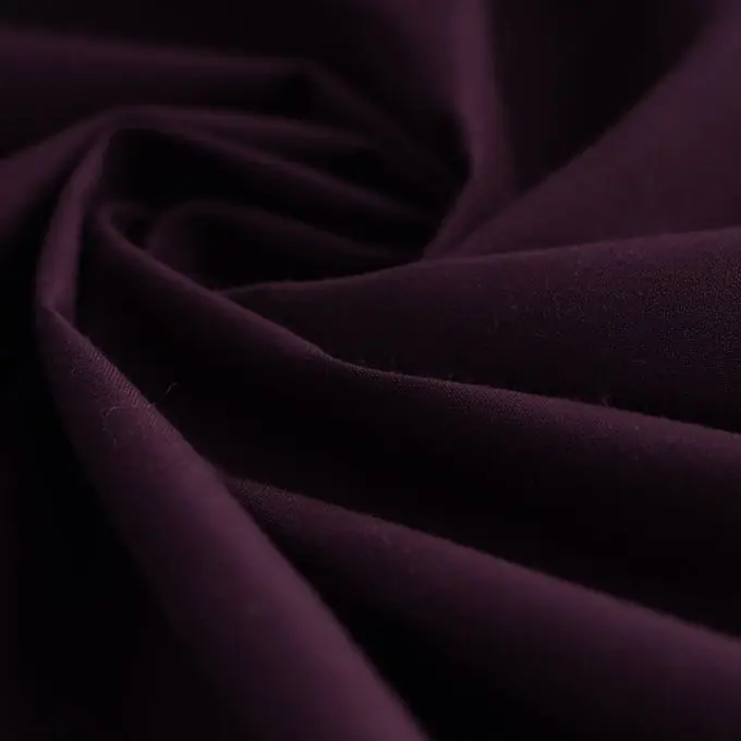 Popeline Baumwolle Polyester recycelt Aubergine Nur Heute