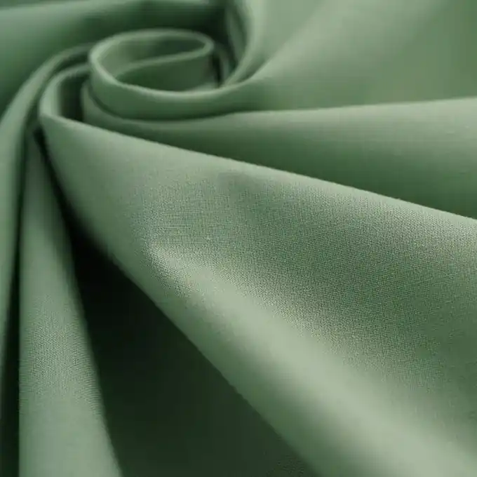 Mengenrabatt Popeline Baumwolle Polyester recycelt Mandelgrün