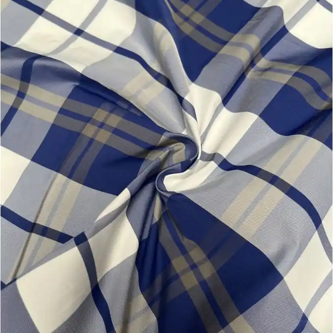 Direkt Vom Hersteller Taftstoff Karomuster Memory dunkelblau