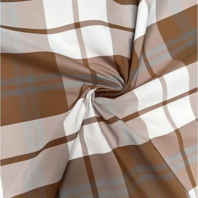 Finale Aktion Taftstoff Karomuster Memory braun