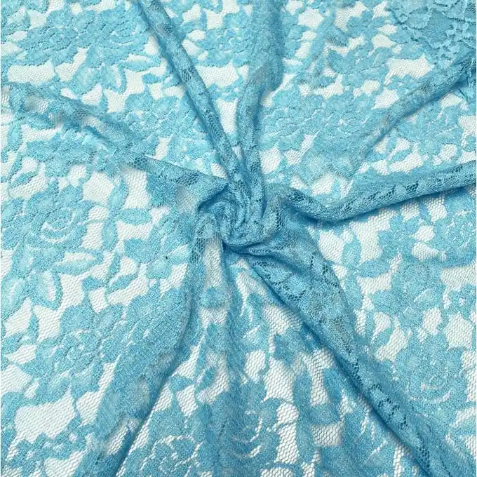 Guipure-Spitze Polyester Rosen himmelblau Expressversand