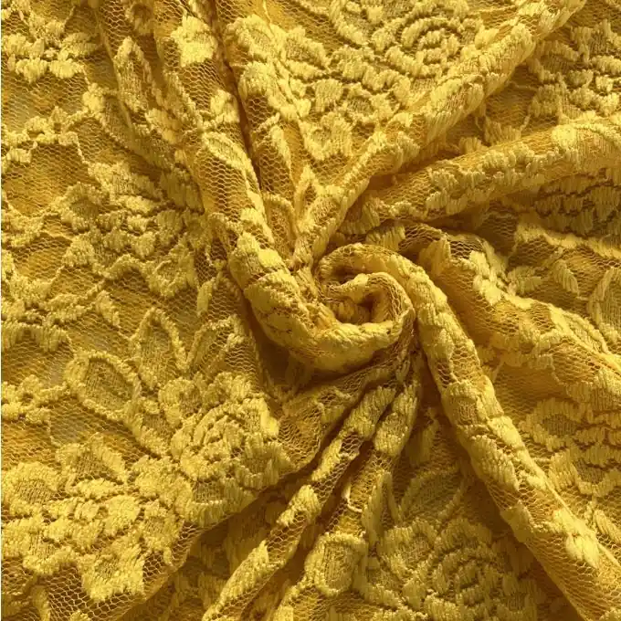 Echt Guipure-Spitze Polyester Gelb