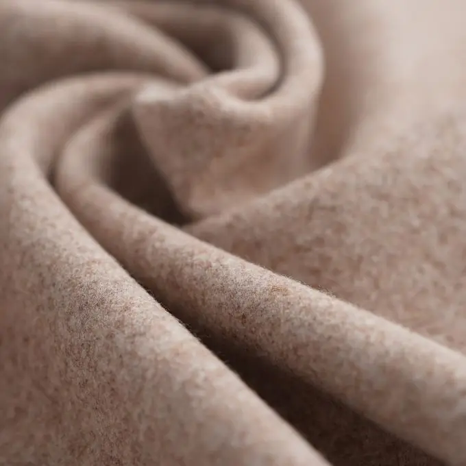 Jersey aus Viskose und Polyester beige meliert Preisreduziert