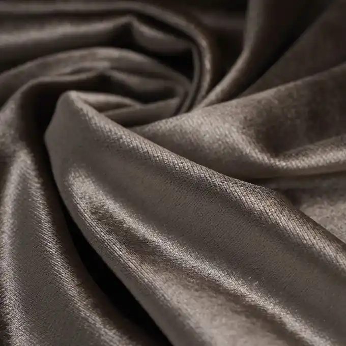 Jetzt Bestellen Samtstoff Polyester einfarbig braun glänzend