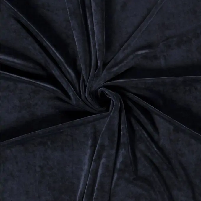 Ausverkauf Glatter Samtstoff marineblau