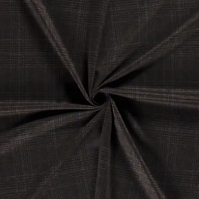 Wochenendangebot Jersey Milano Polyester Karos grau braun