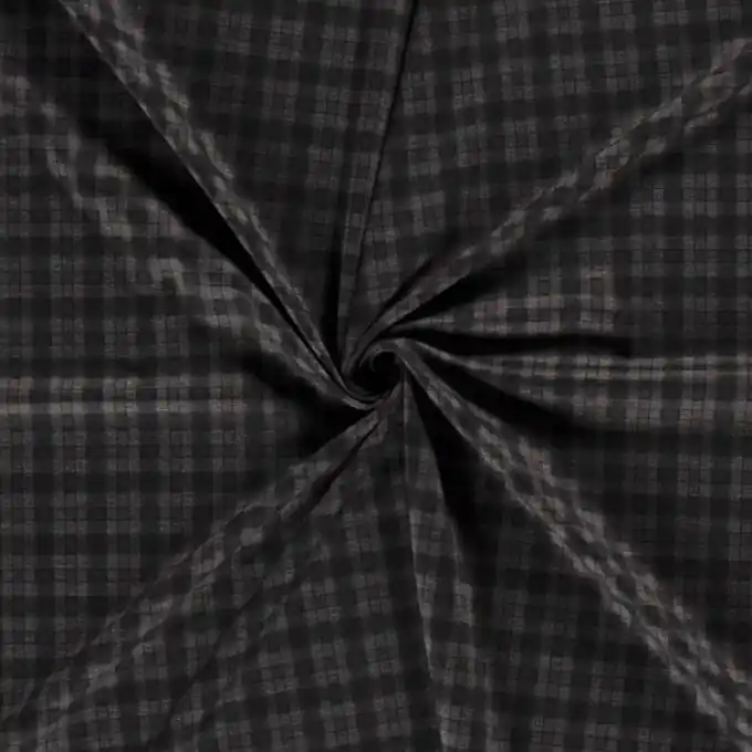 Jersey Milano Polyester Karos grau Direktkauf