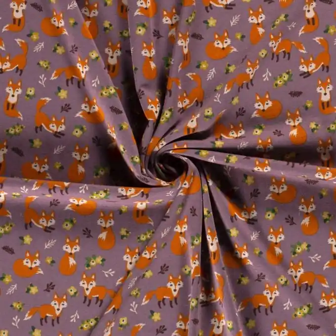 Molton Alpenfleece / Fleece Füchse lila Neuheit