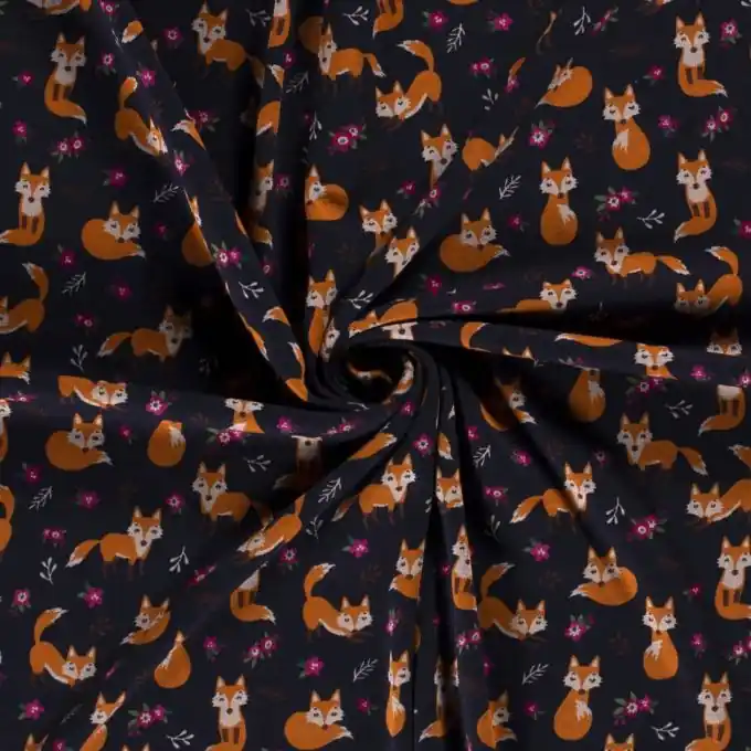 Schnäppchen Molton Alpenfleece / Fleece Füchse marineblau