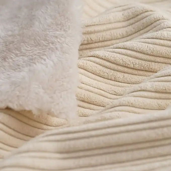 Sherpa-Stoff / Cord écru Markenware