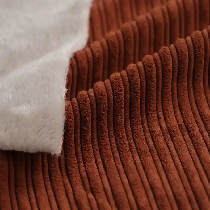 Highlight Sherpa-Stoff / Cord rostrot