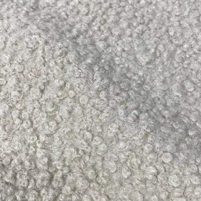 Bouclette Wollstoff Ecru 165 cm Breite Kostenfreie Lieferung