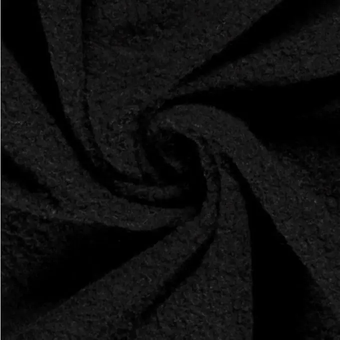 Bouclé-Wollstoff schwarz Sale